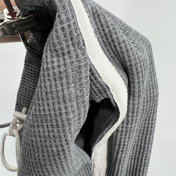 Varley Kelvin Jogger Lounge Pants Waffle Knit Gray Marled/White Side Stripe XS - Picture 7 of 9